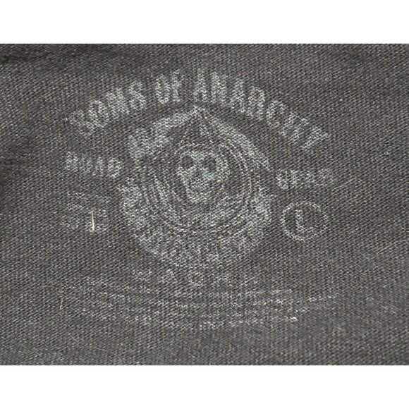 Road Gear Sons Of Anarchy Black Short Sleeve T-Shirt Mens Size L Graphic Tee - Picture 4 of 6